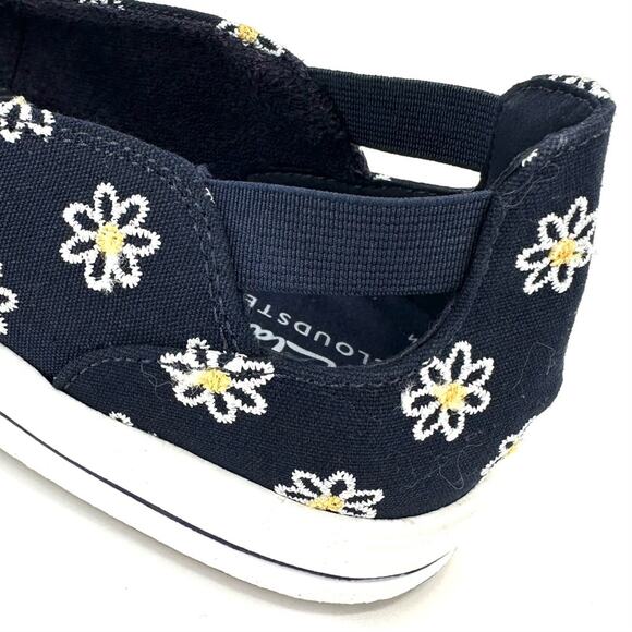 Clarks Cloudsteppers Breeze Ave Slip-On Flats/Sneaker Sz 10 W Daisy Floral Denim - Picture 5 of 16